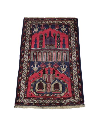 Handmade Baluch rug 136x88cm